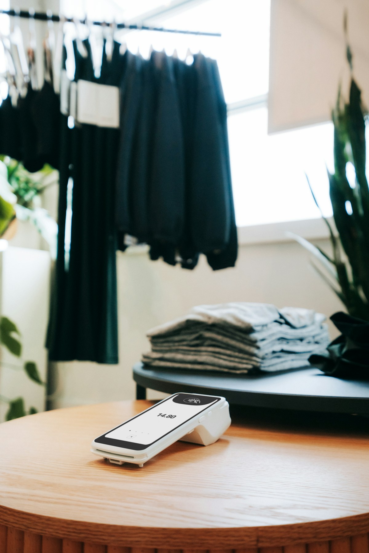 Payment terminal being used in a retail checkout environment